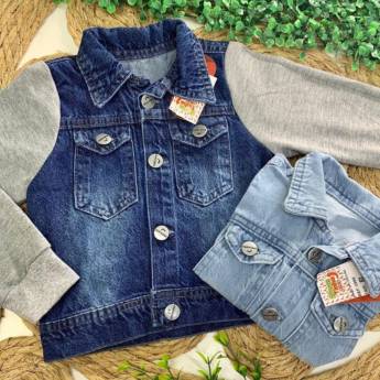 Comprar o produto de Jaqueta Jeans Infantil em Jaquetas em Foz do Iguaçu, PR por Solutudo