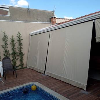Comprar o produto de Toldos Cortina Retrátil Sem Visor em Toldos em Campinas, SP por Solutudo