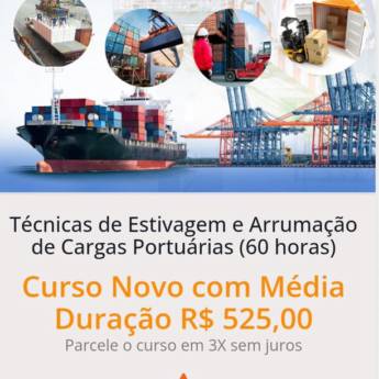 Comprar o produto de Técnicas de Estivagem e Arrumação de Cargas Portuárias  em Terminais Portuários em Santos, SP por Solutudo