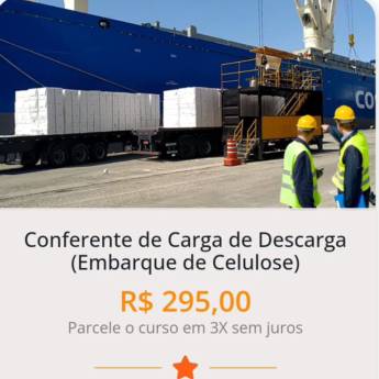 Comprar o produto de Conferente de Carga e Descarga (Embarque de Celulose) em Terminais Portuários em Santos, SP por Solutudo