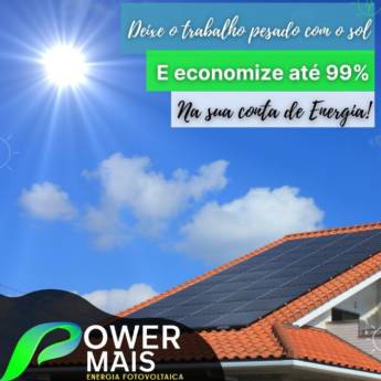 Comprar o produto de Energia Solar Residencial - Economia e Sustentabilidade para Sua Casa com a Power Mais Chapadão do Sul em Energia Solar pela empresa Power Mais Chapadão do Sul em Chapadão do Sul, MS por Solutudo