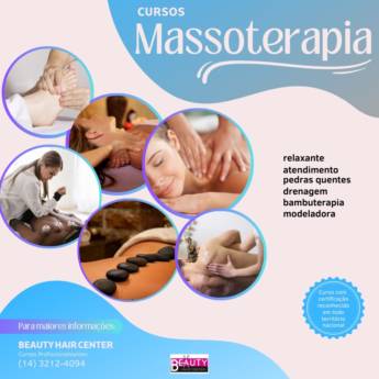 Comprar o produto de Curso de Massoterapia em Bauru em Cursos de Beleza em Bauru, SP por Solutudo