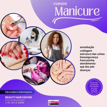 Comprar o produto de Curso de Manicure em Bauru em Cursos de Beleza em Bauru, SP por Solutudo
