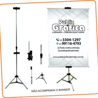 Comprar o produto de Porta Banner 2,20m C Garras Pedestal Tripé Suporte em Banners em São José do Rio Preto, SP por Solutudo