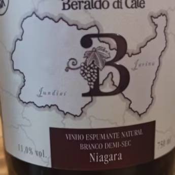 Comprar o produto de VINHO ESPUMANTE NATURAL DEMI-SEC NIÁGARA - BERALDO DI CALE  em Vinhos em Jundiaí, SP por Solutudo