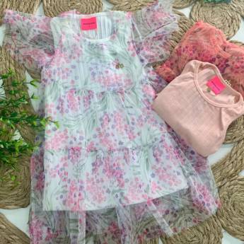 Comprar o produto de Vestido Infantil Florido  em Vestidos Casuais em Foz do Iguaçu, PR por Solutudo