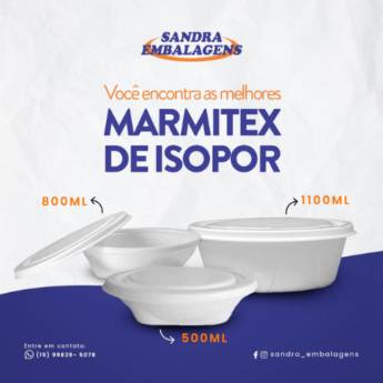 Comprar o produto de Marmitex de Isopor em Embalagens em Itapetininga, SP por Solutudo