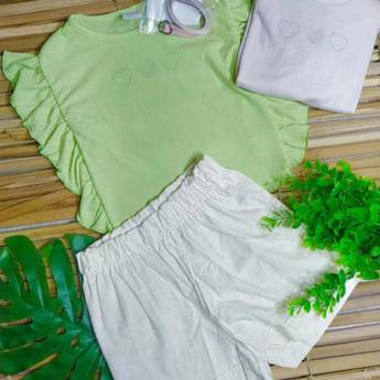 Comprar o produto de Conjunto Infantil de Blusa e Shorts em Conjuntos Infantis em Foz do Iguaçu, PR por Solutudo
