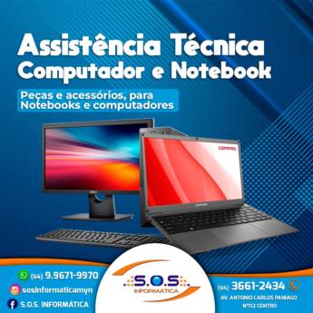 Comprar produto Assistência Para Notebooks E Computadores  em Assistência Técnica pela empresa S.O.S Informática em Mineiros, GO
