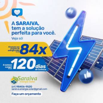 Comprar o produto de Energia Solar Residencial em Energia Solar pela empresa Saraiva Energia Solar em Cujubim, RO por Solutudo