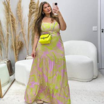 Comprar o produto de VESTIDO LONGO ESTAMPADO 3 MARIAS em Vestidos em Americana, SP por Solutudo