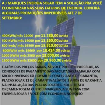 Comprar o produto de A JMarques Energia Solar tem a solução para economizar na sua energia! em Energia Solar em Sorriso, MT por Solutudo