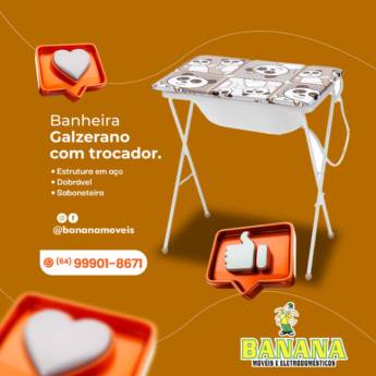 Comprar o produto de Banheira Galzerano Com Trocador  em Banheiras pela empresa Banana Móveis e Eletrodomésticos em Mineiros, GO por Solutudo