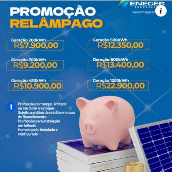 Comprar o produto de Promoção Relâmpago - Kit de Energia Solar - Saiba mais entrando em contato! em Energia Solar em Cabo de Santo Agostinho, PE por Solutudo