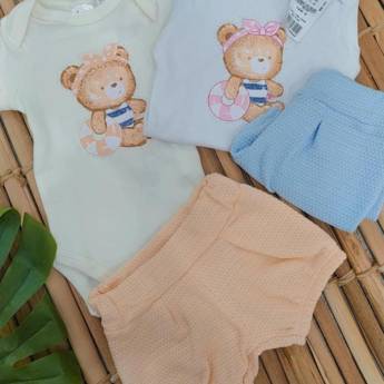 Comprar o produto de Conjunto de bebê com estampa de ursinho  em Conjuntos Infantis em Foz do Iguaçu, PR por Solutudo