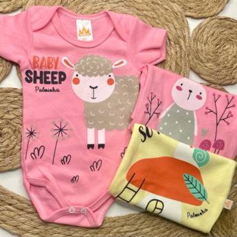 Comprar o produto de Body rosa de bebê em Bodys em Foz do Iguaçu, PR por Solutudo