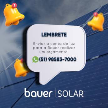 Comprar o produto de Empresa Especializada em Energia Solar em Energia Solar pela empresa Bauer Solar  em Sapiranga, RS por Solutudo