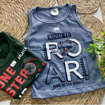 Comprar o produto de Regata infantil dino  em Regatas em Foz do Iguaçu, PR por Solutudo