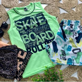 Comprar o produto de Conjunto infantil com bermuda e regata  em Conjuntos Infantis em Foz do Iguaçu, PR por Solutudo