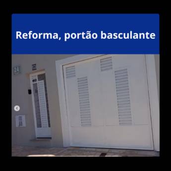 Comprar produto Reforma, portão basculante.  em Serralheria pela empresa Serralheria Aliança em Itapetininga, SP