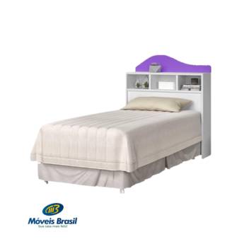 Comprar o produto de Cabeceira Pelisson Irlanda Solteiro Branco/Lilás em Cabeceiras em Foz do Iguaçu, PR por Solutudo