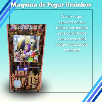 Comprar o produto de Aluguel de máquina de pegar ursinhos  em Máquinas de Ursinho em Foz do Iguaçu, PR por Solutudo