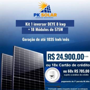 Comprar o produto de KIT SOLAR 1035kwh em Energia Solar em São José dos Pinhais, PR por Solutudo