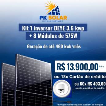 Comprar o produto de KIT SOLAR 460kwh em Energia Solar em Pontal do Paraná, PR por Solutudo