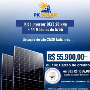 Comprar o produto de KIT SOLAR 2530kwh	 em Energia Solar em Pontal do Paraná, PR por Solutudo