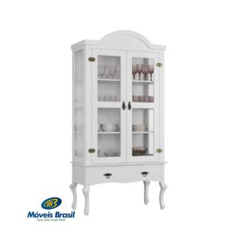 Comprar o produto de Cristaleira Wilfama 1004 Luis XV Branco em Bares e Cristaleiras em Foz do Iguaçu, PR por Solutudo