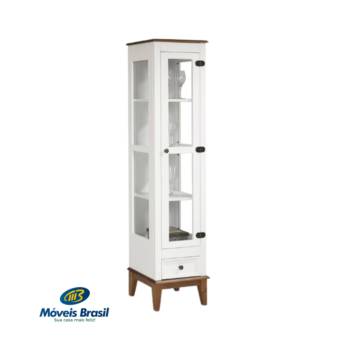 Comprar o produto de Cristaleira Wilfama 4237 1 porta 1 gaveta Branco em Bares e Cristaleiras em Foz do Iguaçu, PR por Solutudo