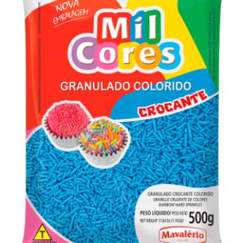 Comprar o produto de GRANULADO CROCANTE AZUL MIL CORES 500g em Confeitaria em Jundiaí, SP por Solutudo