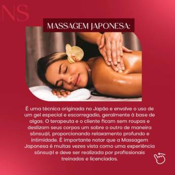 Comprar o produto de Massagem Japonesa em Massoterapia pela empresa Massoterapia Corpora - Thay Tele |Massagem Tântrica |Terapêutica em Aracaju, SE por Solutudo