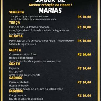 Comprar o produto de Cardápios de Segunda até Domingo  em Marmitex em Leopoldina, MG por Solutudo