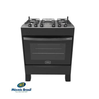 Comprar o produto de Fogão Realce Iris Plus 5 Bocas Preto em Forno e Fogões em Foz do Iguaçu, PR por Solutudo