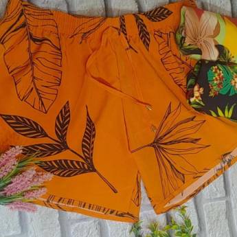 Comprar o produto de Shorts Estampado Floral  em Shorts Feminino em Foz do Iguaçu, PR por Solutudo