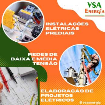 Comprar o produto de Instalação Elétrica Predial - VSA Energia em Serviços Elétricos  pela empresa VSA Energia em Ananindeua, PA por Solutudo