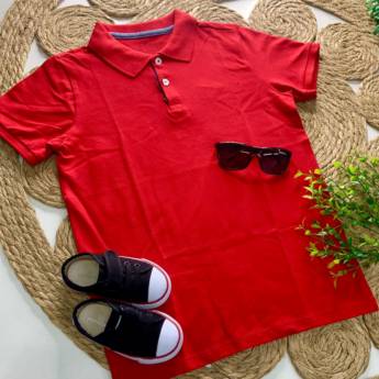 Comprar o produto de Camisa Infantil Polo Ogochi Vermelha em Pólo em Foz do Iguaçu, PR por Solutudo