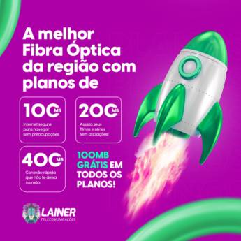 Comprar o produto de Pacotes de internet de fibra  em Internet e Redes pela empresa Lainer Telecomunicações em Mineiros, GO por Solutudo