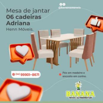 Comprar o produto de Mesa de jantar com 6 cadeiras em Mesas em Mineiros, GO por Solutudo