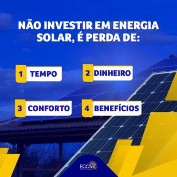 Comprar o produto de Energia Solar em Valença, BA - Eficiência e Sustentabilidade com a Ecos Solar Fotovoltaica em Energia Solar em Valença, BA por Solutudo