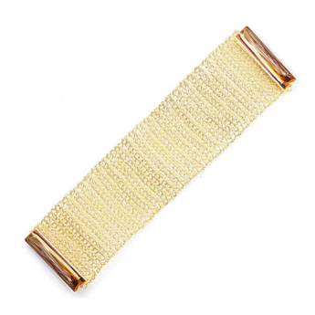 Comprar o produto de Bracelete de Crochê Dourado Estreito em Semijoias em Jundiaí, SP por Solutudo