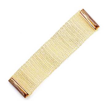 Comprar o produto de Bracelete de Crochê Dourado Estreito em Semijoias em Jundiaí, SP por Solutudo