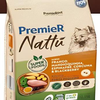 Comprar o produto de PremieR Nattu Cães Adultos Porte Pequeno Frango Mandioquinha, Espinafre, Cúrcuma & Blackberry em Casas de Ração em Botucatu, SP por Solutudo
