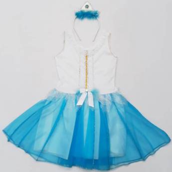 Comprar o produto de 2569 - Princesa azul e branca (tamanho 6) em Fantasia Infantil Feminina em Tietê, SP por Solutudo