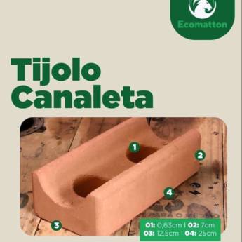 Comprar o produto de Tijolo Canaleta Ecomatton - Eficiência em Construção e Sustentabilidade em Avaré em Tijolos Ecológicos em Avaré, SP por Solutudo