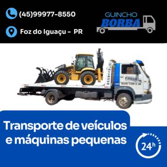 Comprar produto Transporte de veículos e máquinas pequenas  em Guinchos pela empresa Guincho Borba em Foz do Iguaçu, PR