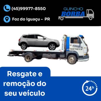 Comprar produto Resgate e remoção do seu veículo em Guinchos pela empresa Guincho Borba em Foz do Iguaçu, PR