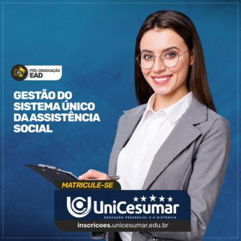 Comprar o produto de Pós Graduação em Gestão do Sistema Único da Assistencia Social em Bauru em Pós-Graduação em Bauru, SP por Solutudo