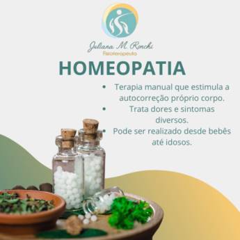 Comprar produto Homeopatia em Fisioterapia pela empresa Juliana Ronchi Fisioterapia em Itapetininga, SP